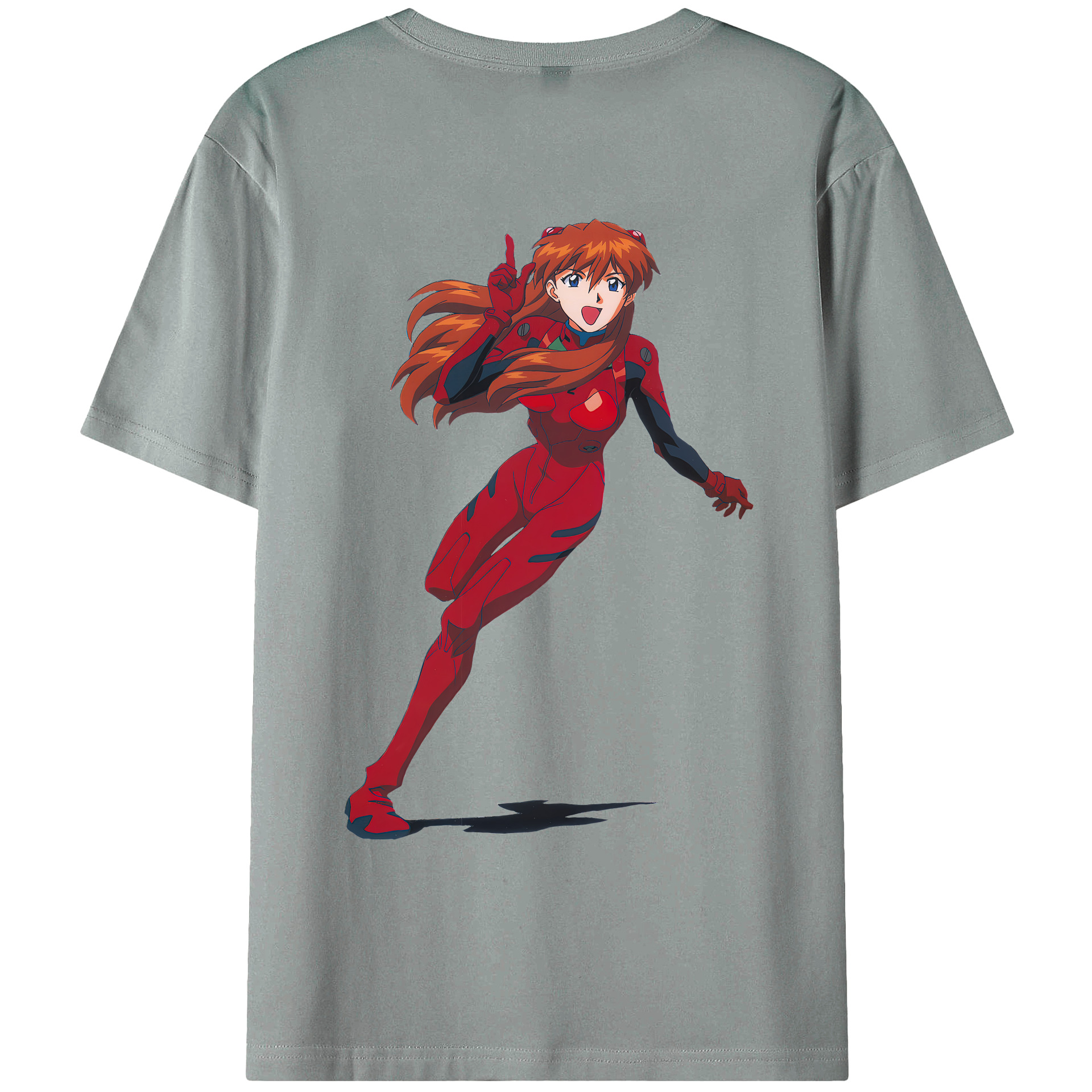 （画像用） EVA 新世紀エヴァンゲリオン 綿100％ メンズ半袖Tシャツ（バックプリント） 通気性